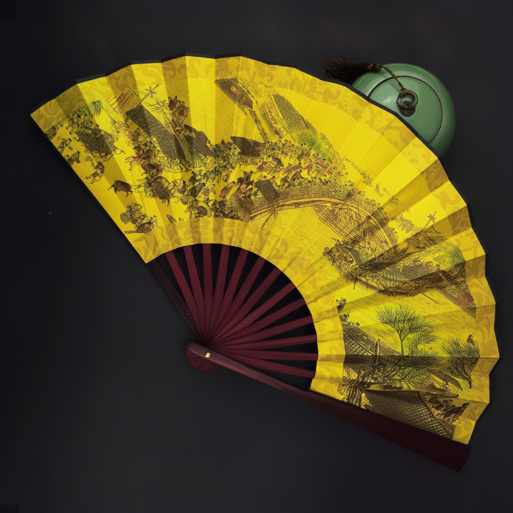 Abanico plegable de bambú estilo clásico 25 cm