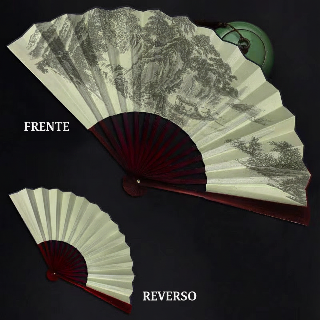 Abanico plegable de bambú estilo clásico 25 cm