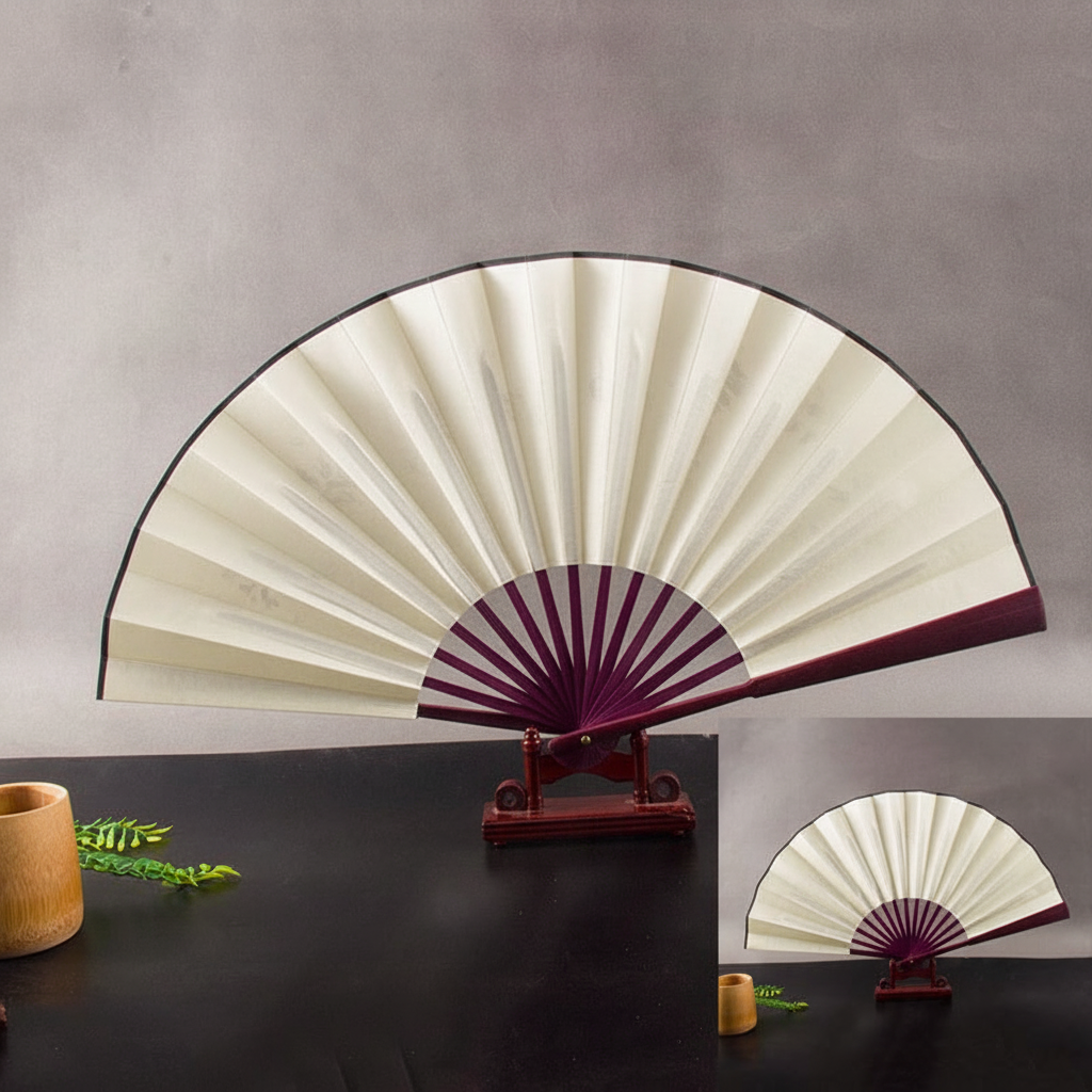 Abanico plegable de bambú estilo clásico 25 cm
