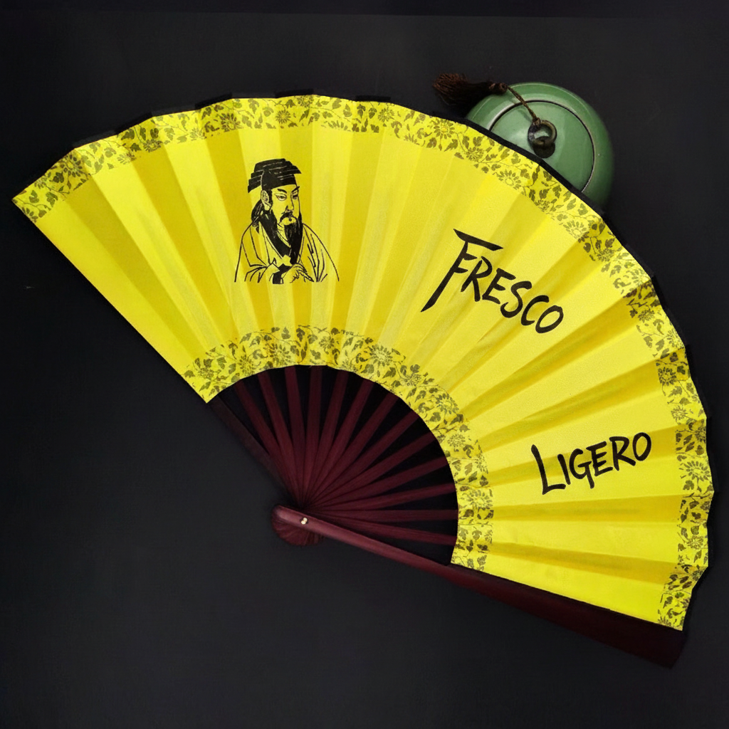 Abanico plegable de bambú estilo clásico 25 cm