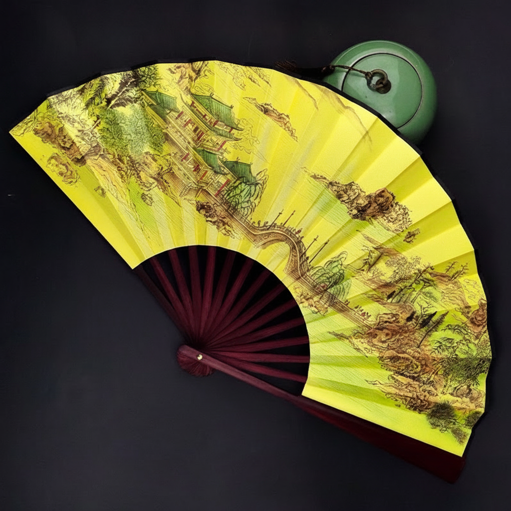 Abanico plegable de bambú estilo clásico 25 cm