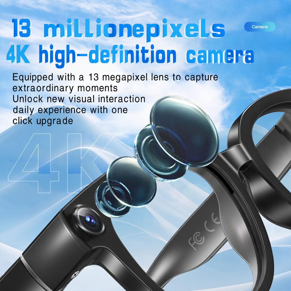 Lentes Inteligentes con Cámara 13 MP y Traducción IA - 9