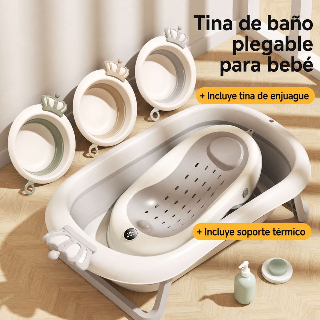 Tina de baño plegable para bebé - 1