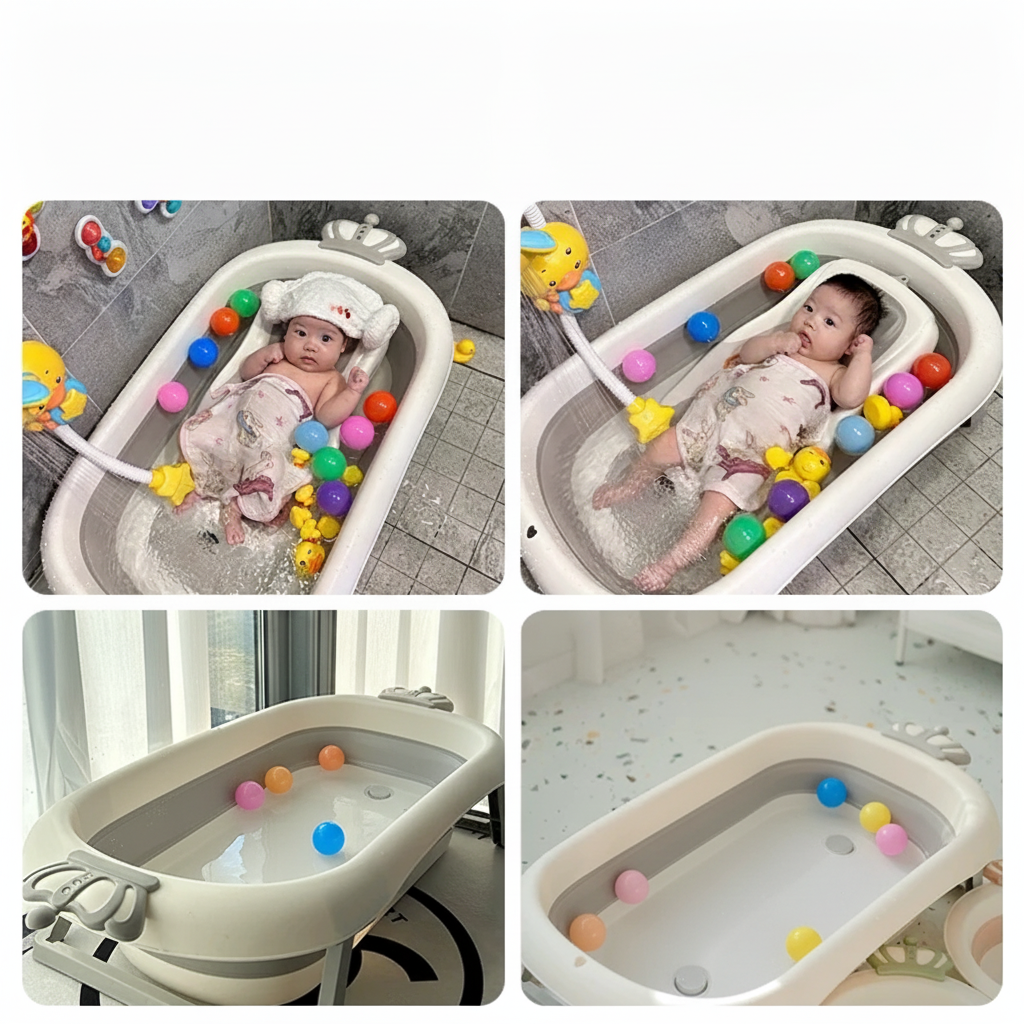 Tina de baño plegable para bebé - 5