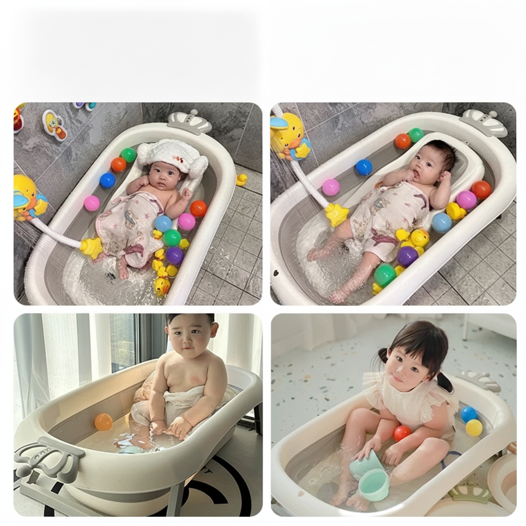 Tina de baño plegable para bebé - 4