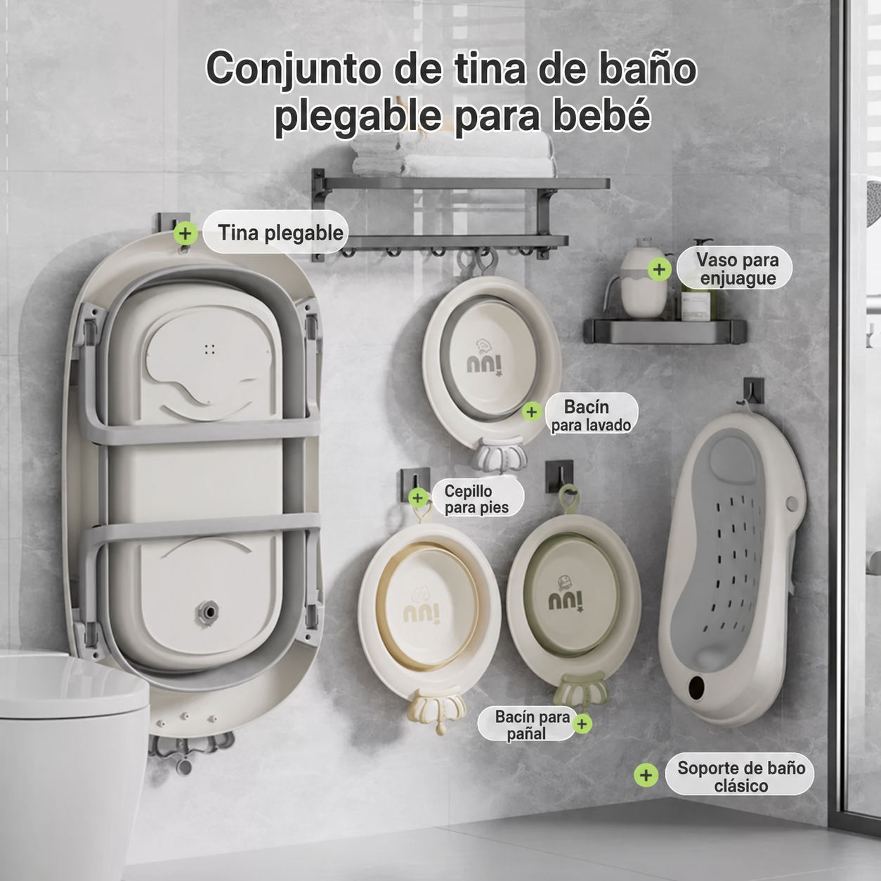 Tina de baño plegable para bebé - 6