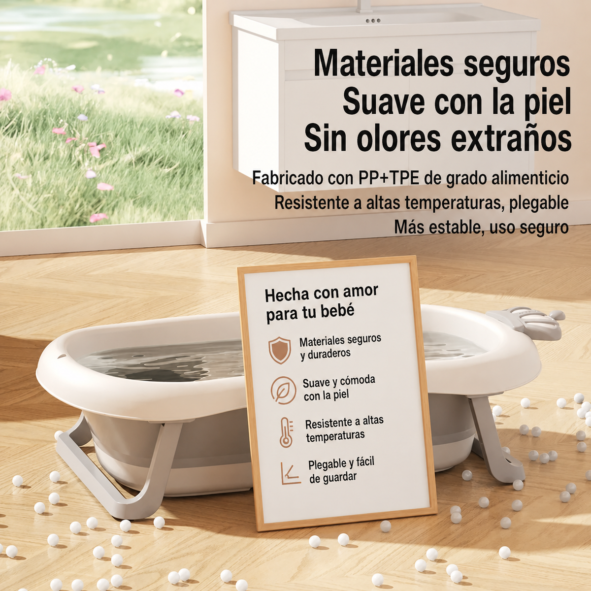 Tina de baño plegable para bebé - 7