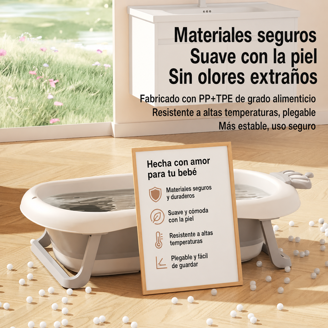 Tina de baño plegable para bebé - 7