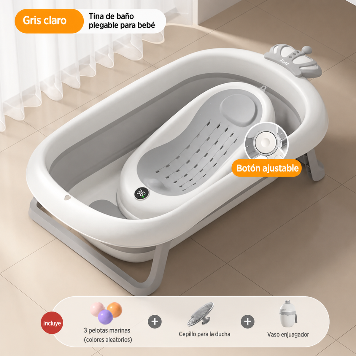Tina de baño plegable para bebé