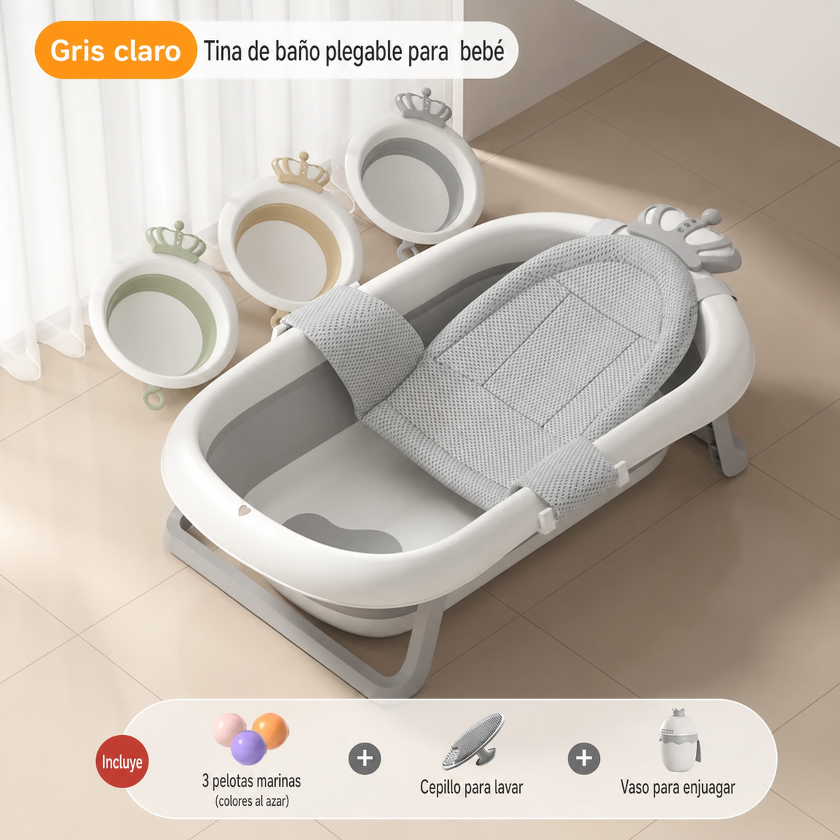Tina de baño plegable para bebé