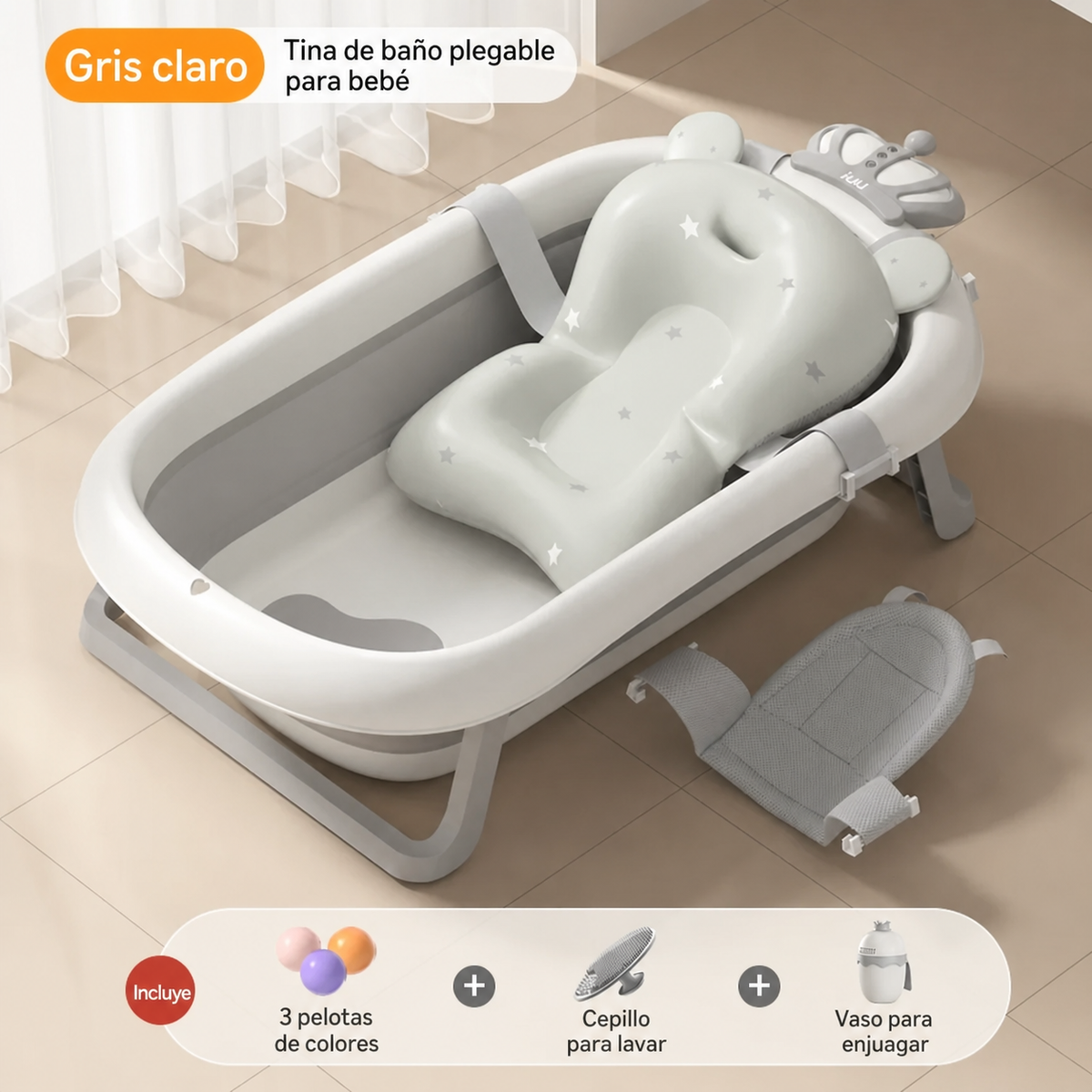 Tina de baño plegable para bebé