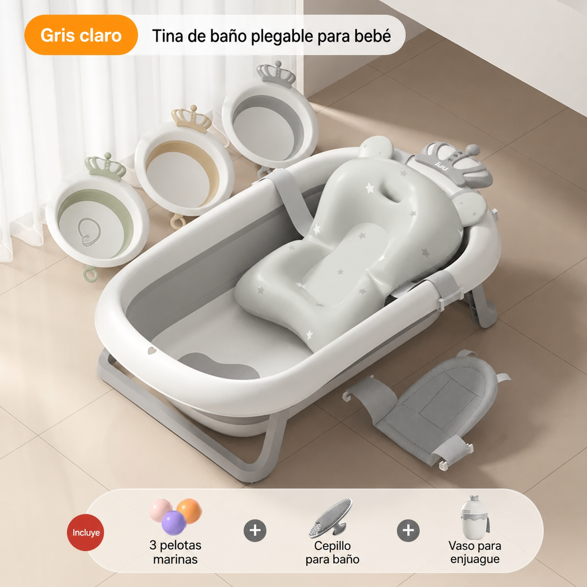 Tina de baño plegable para bebé