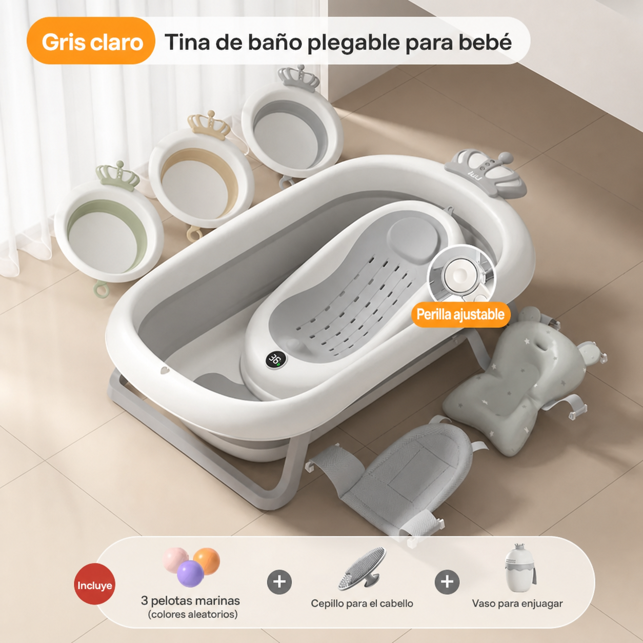 Tina de baño plegable para bebé