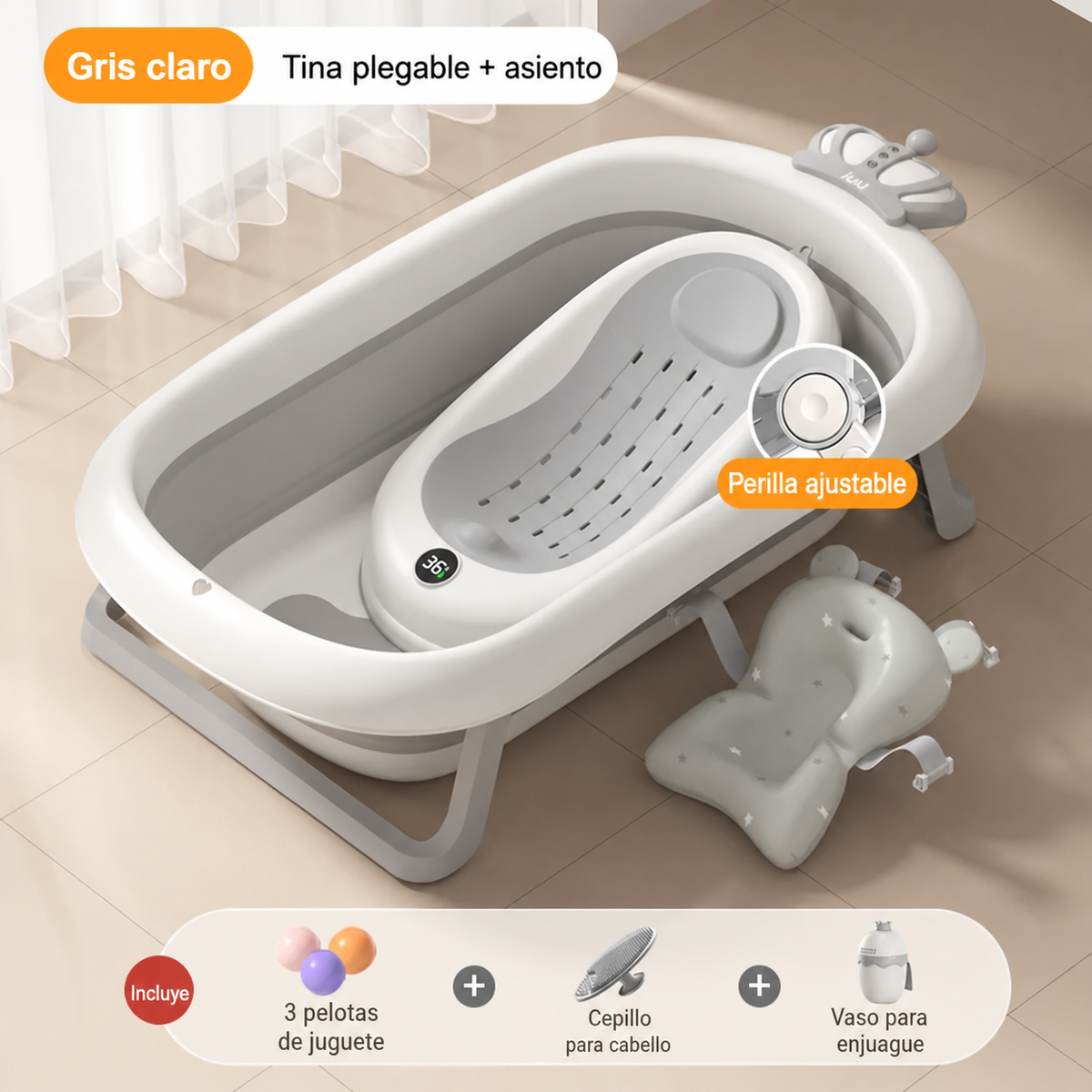 Tina de baño plegable para bebé