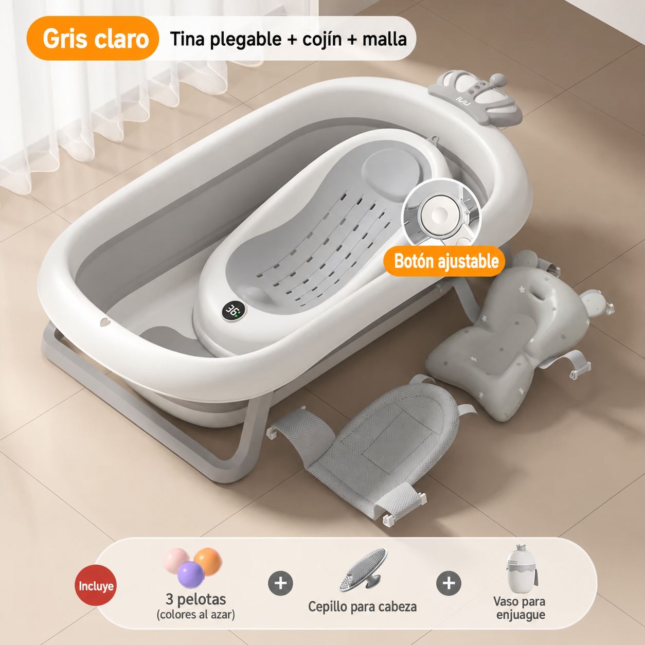 Tina de baño plegable para bebé