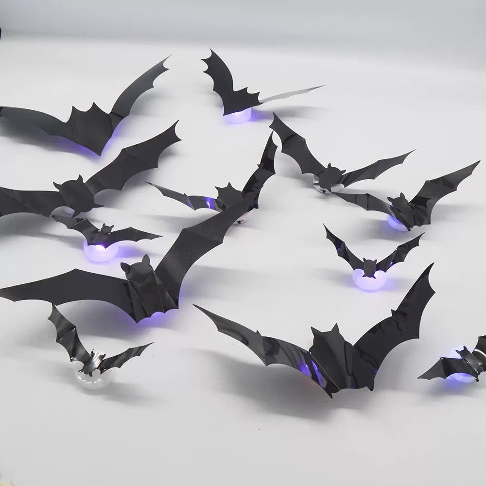 Murciélagos LED 3D para Halloween decoración pared - 1