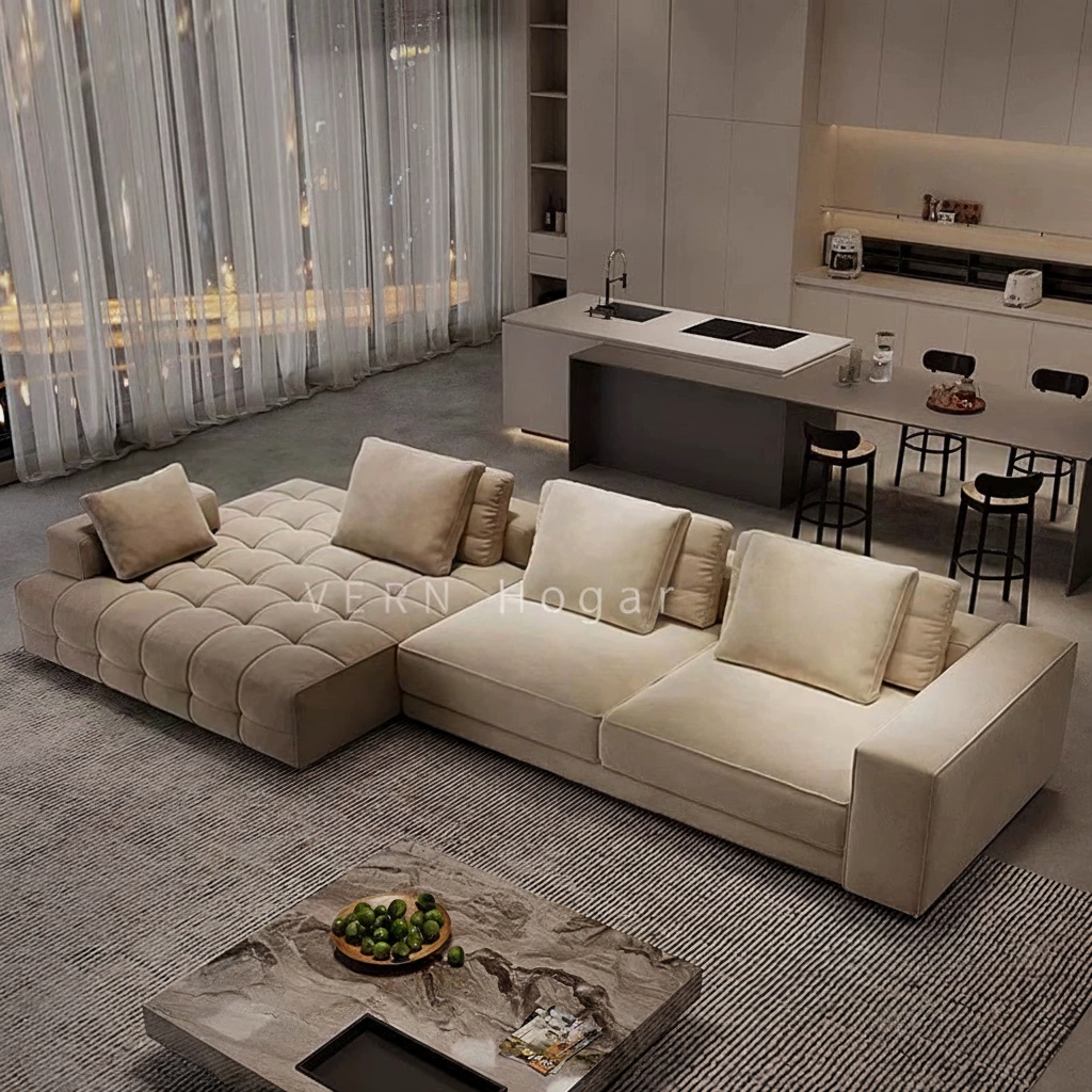 Sofá modular de tela mate estilo minimalista italiano - 3
