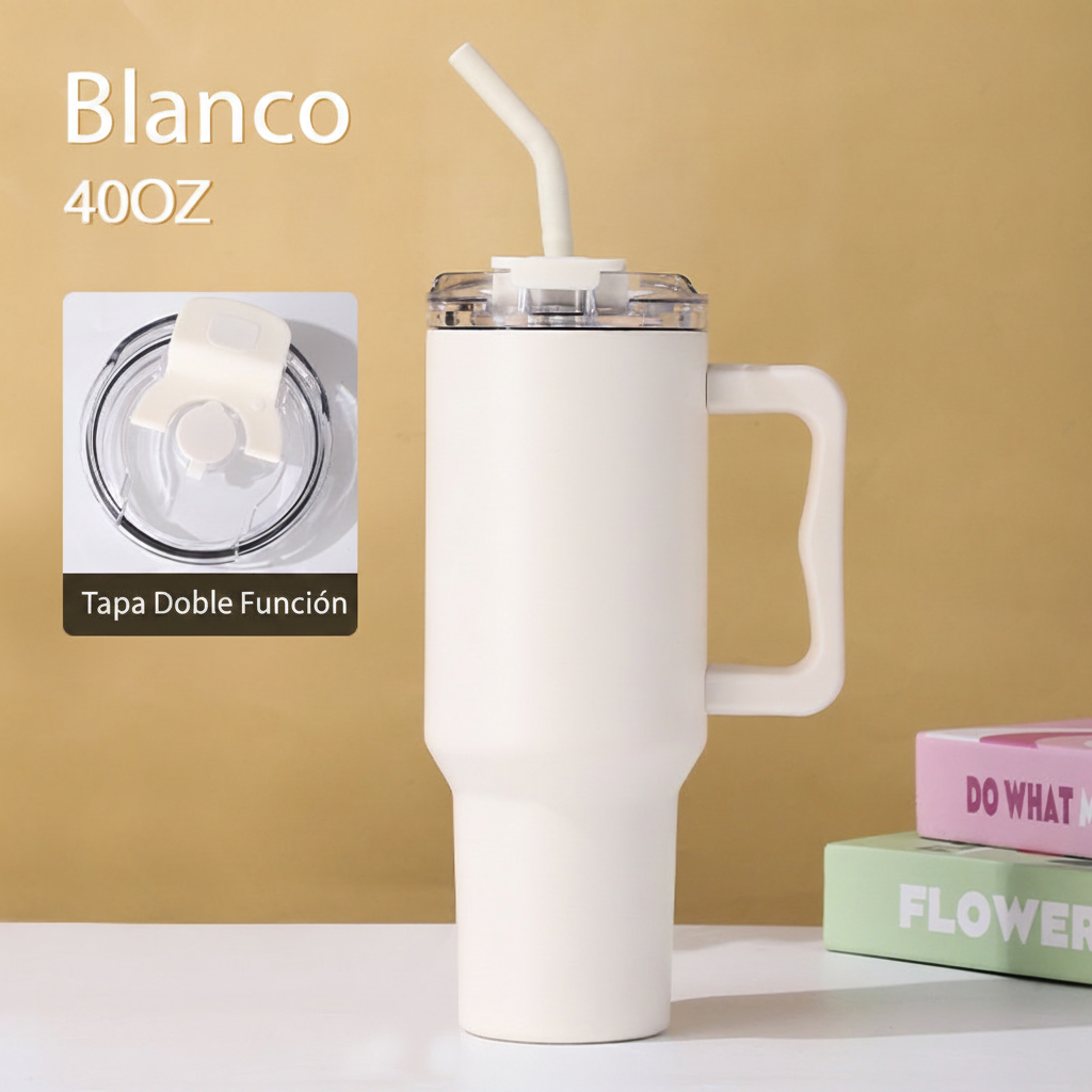 Termo Stanley 40 oz acero inoxidable con popote - 8