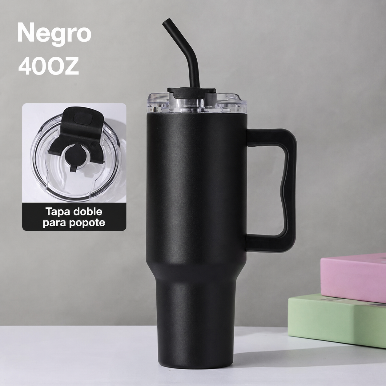Termo Stanley 40 oz acero inoxidable con popote