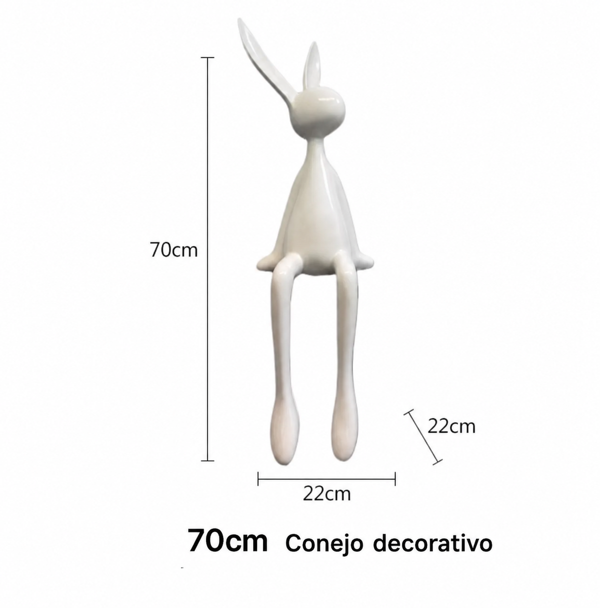 Figura Decorativa de Conejo y Ratón en Resina