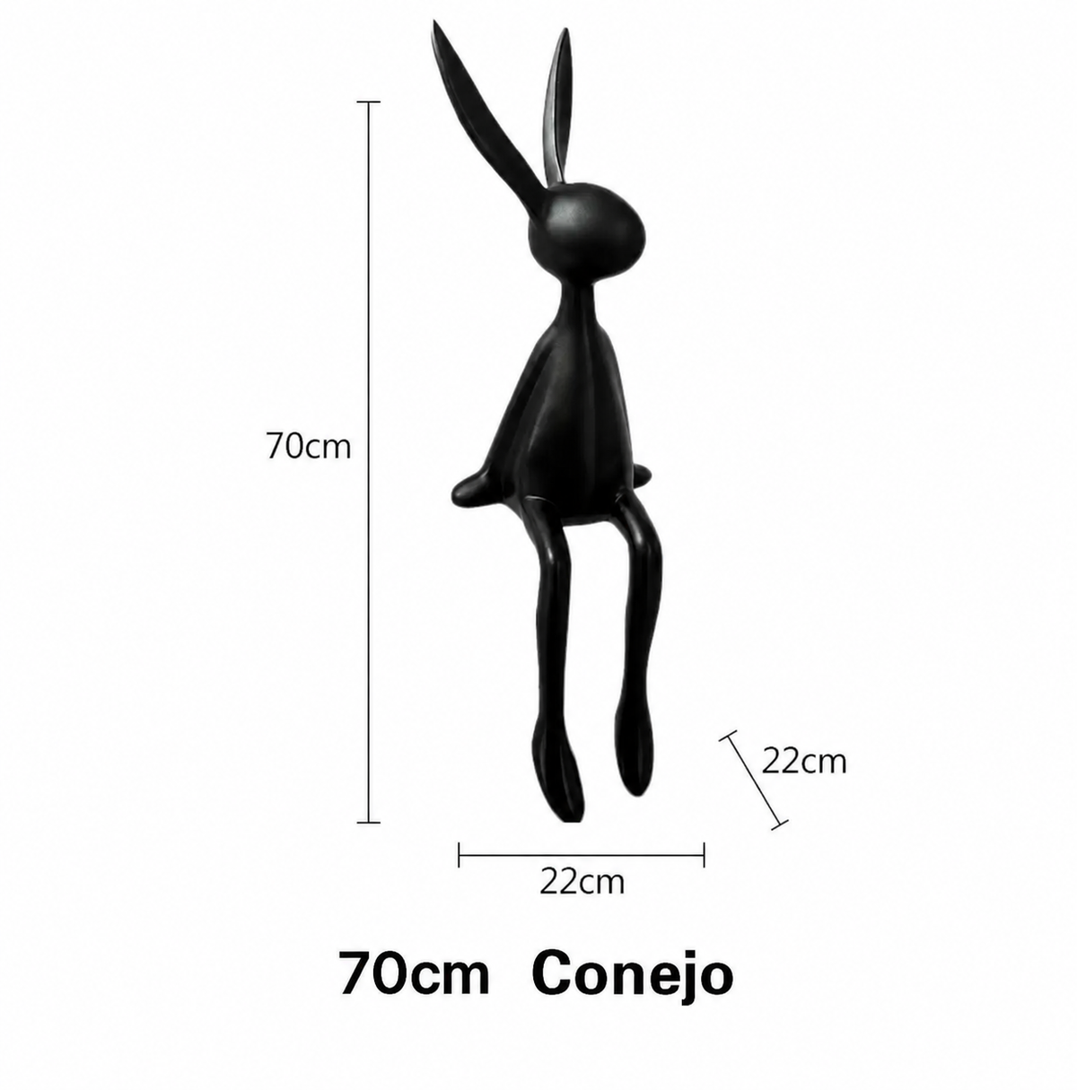 Figura Decorativa de Conejo y Ratón en Resina