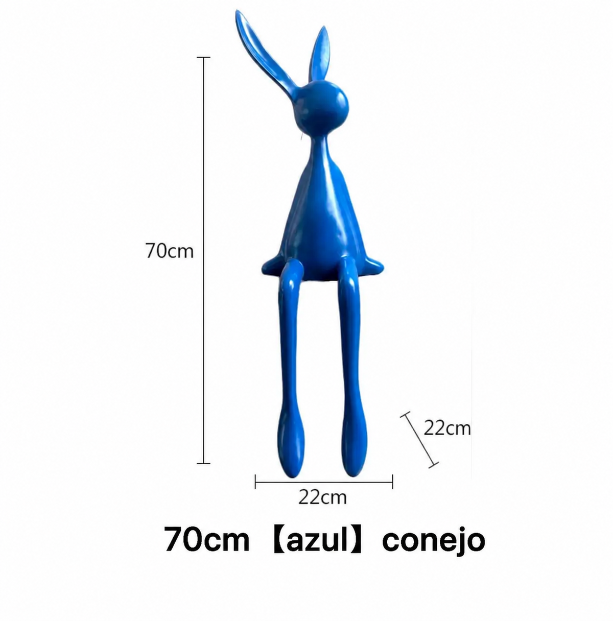 Figura Decorativa de Conejo y Ratón en Resina