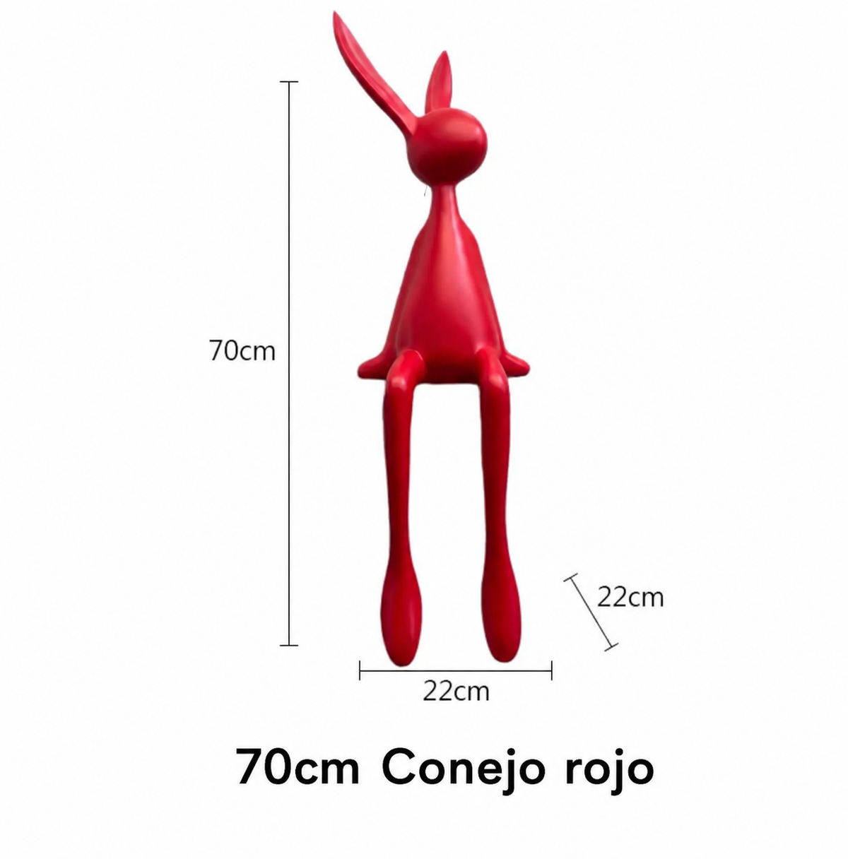 Figura Decorativa de Conejo y Ratón en Resina