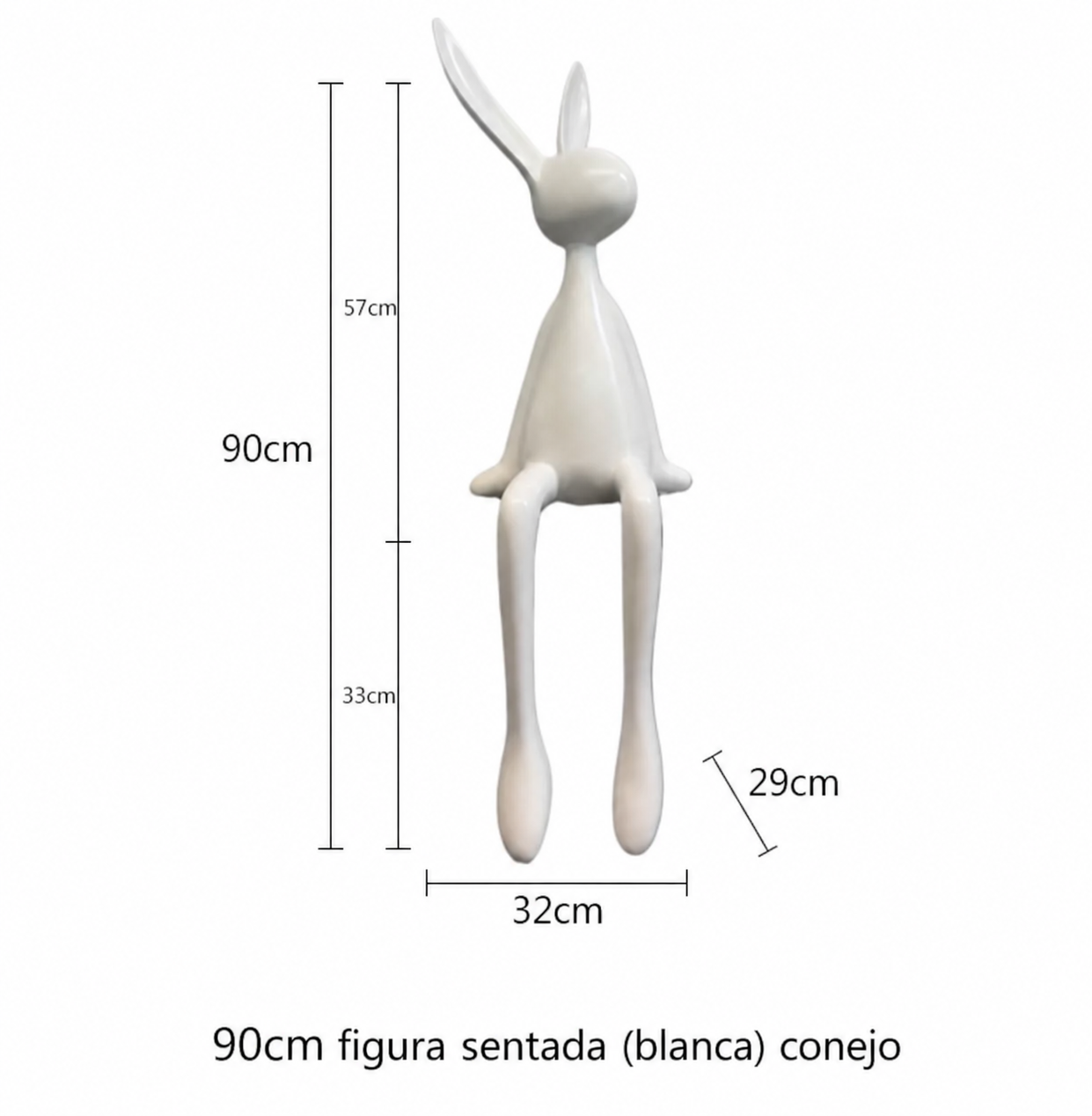 Figura Decorativa de Conejo y Ratón en Resina