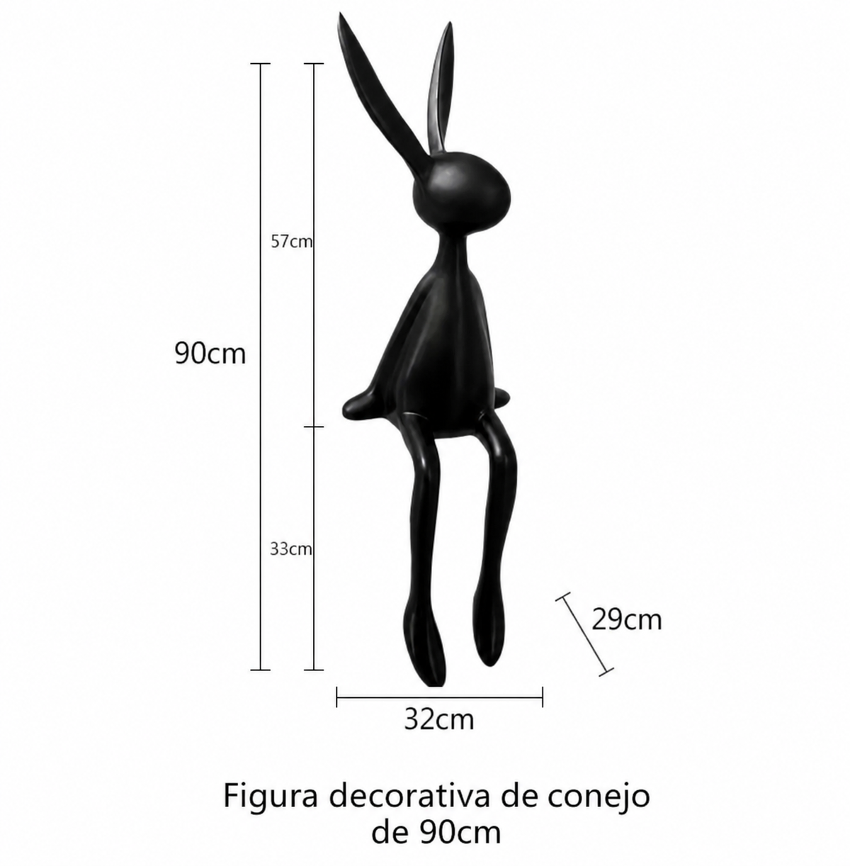 Figura Decorativa de Conejo y Ratón en Resina