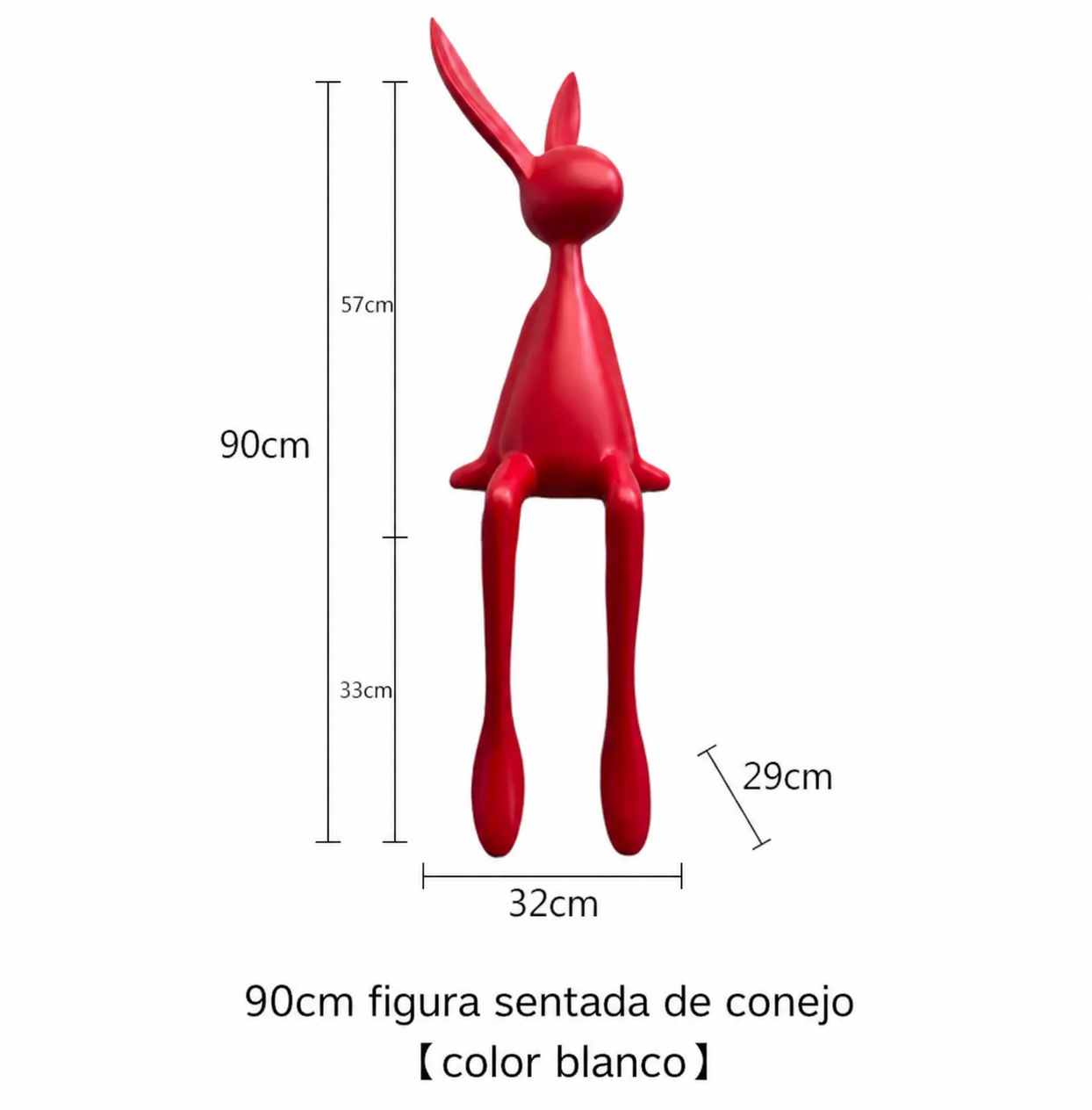 Figura Decorativa de Conejo y Ratón en Resina