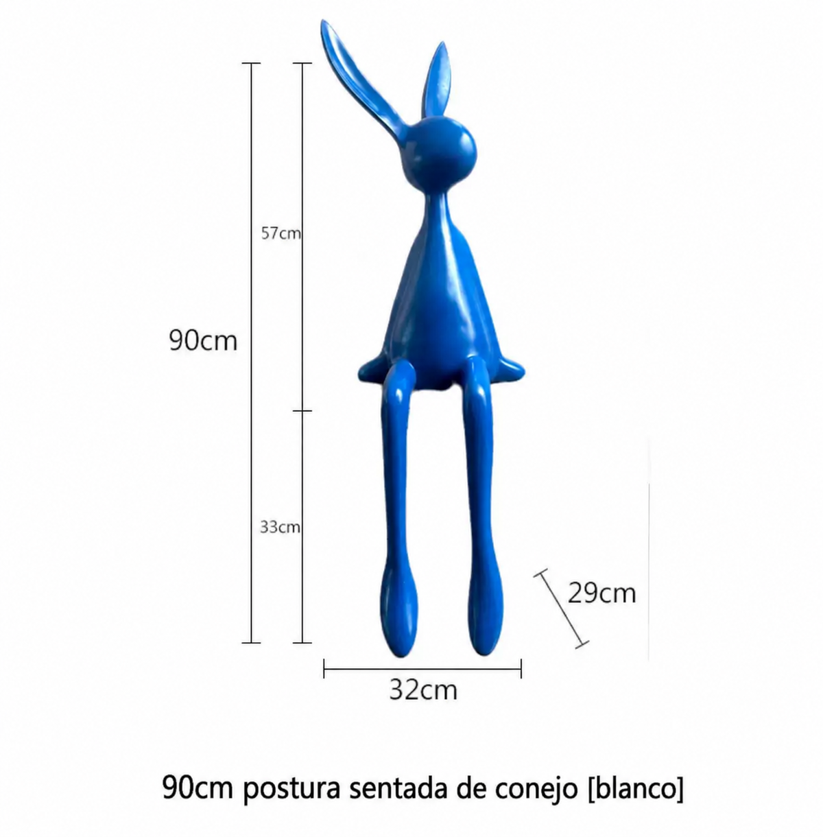 Figura Decorativa de Conejo y Ratón en Resina