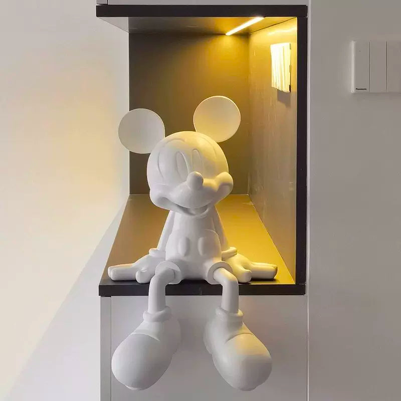 Figura Decorativa de Conejo y Ratón en Resina