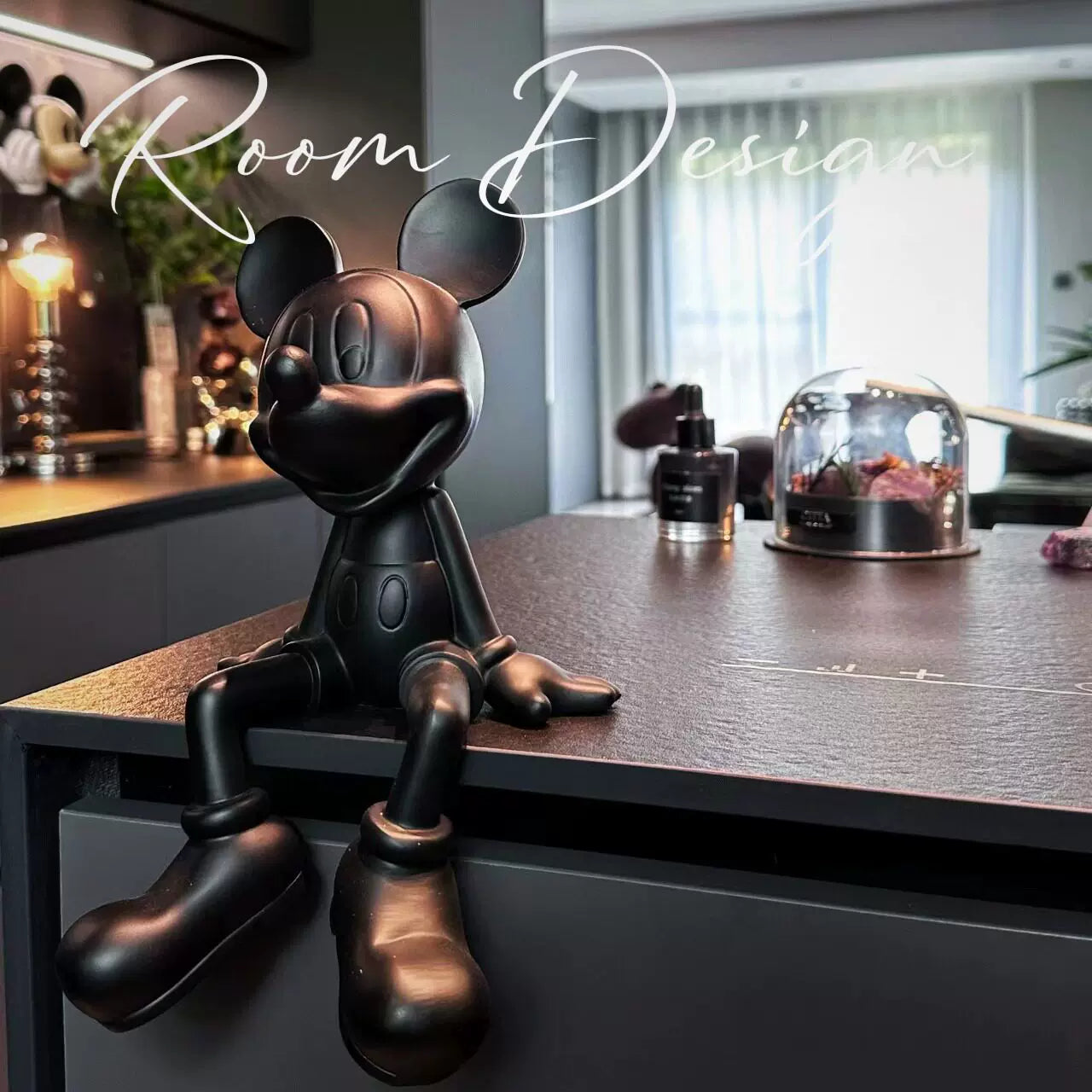 Figura Decorativa de Conejo y Ratón en Resina