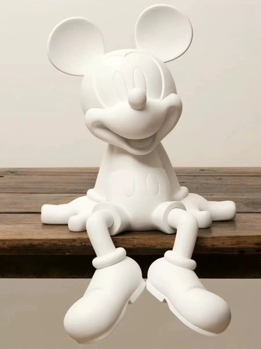 Figura Decorativa de Conejo y Ratón en Resina
