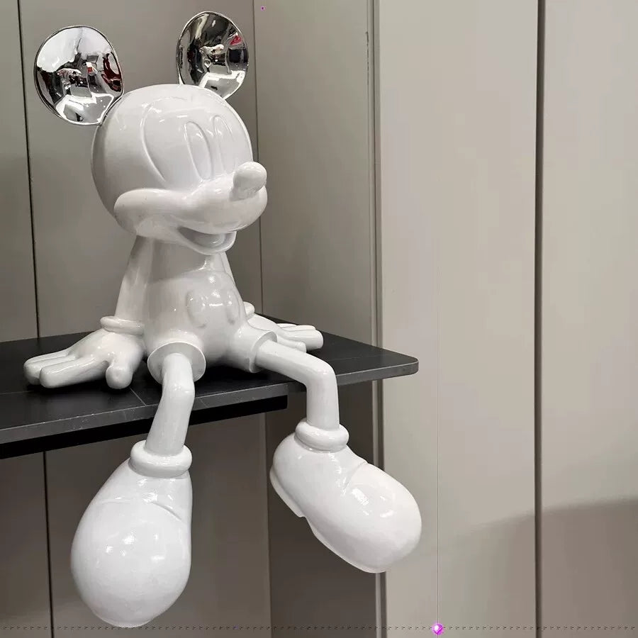 Figura Decorativa de Conejo y Ratón en Resina
