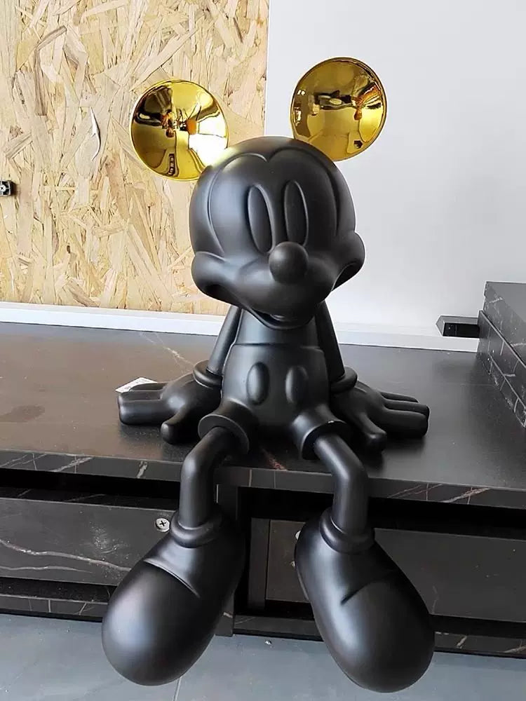 Figura Decorativa de Conejo y Ratón en Resina