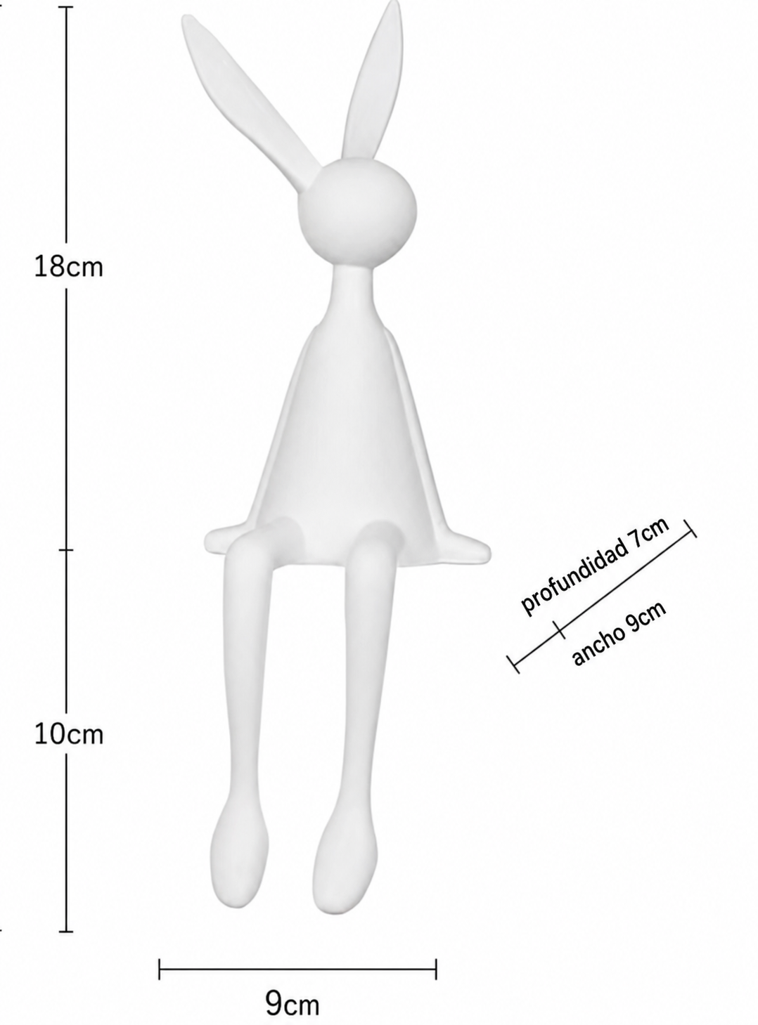 Figura Decorativa de Conejo y Ratón en Resina
