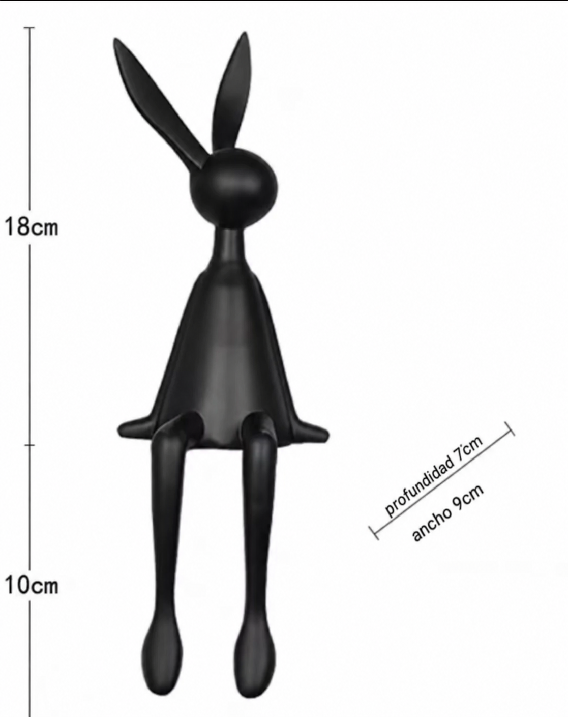 Figura Decorativa de Conejo y Ratón en Resina