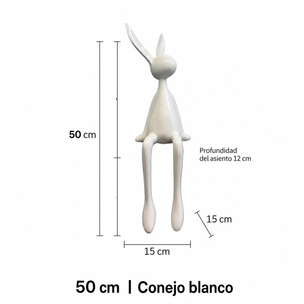 Figura Decorativa de Conejo y Ratón en Resina