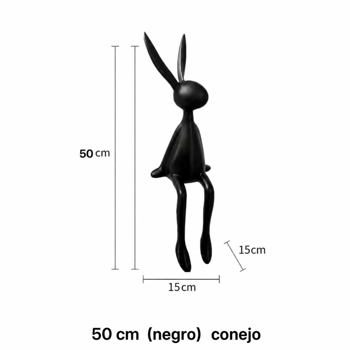 Figura Decorativa de Conejo y Ratón en Resina