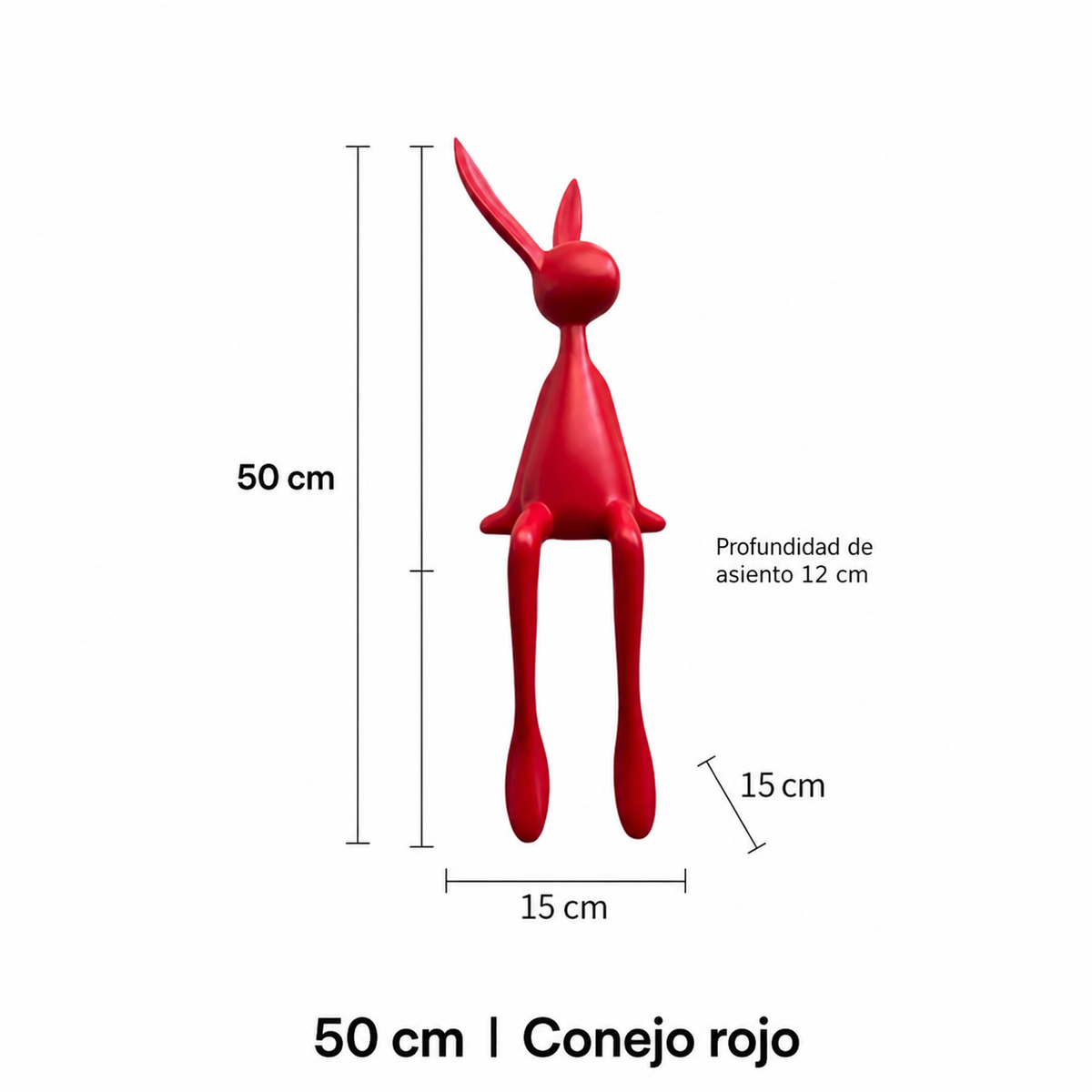 Figura Decorativa de Conejo y Ratón en Resina