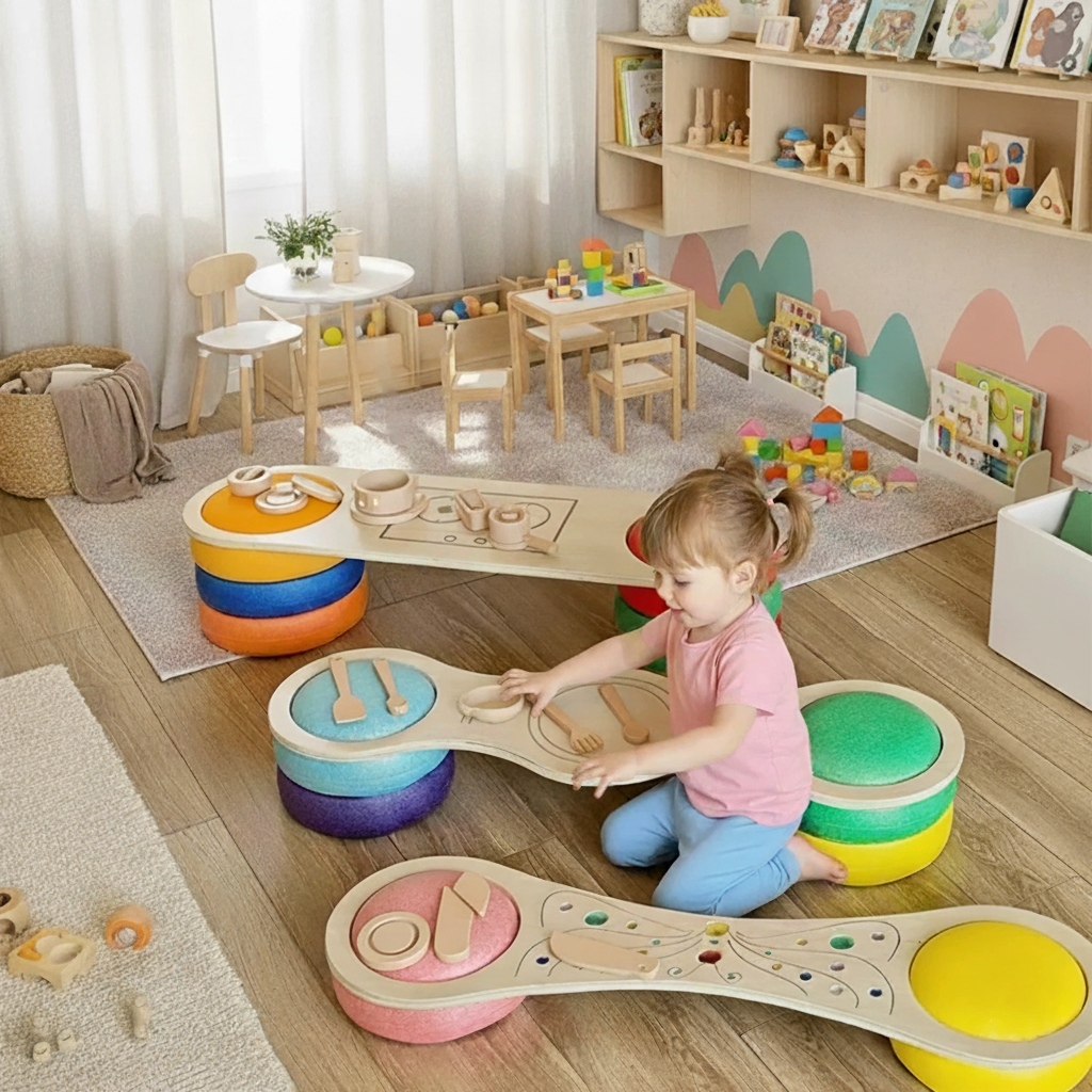 Tablas de Equilibrio Infantil Set 3 Piezas Madera - 2