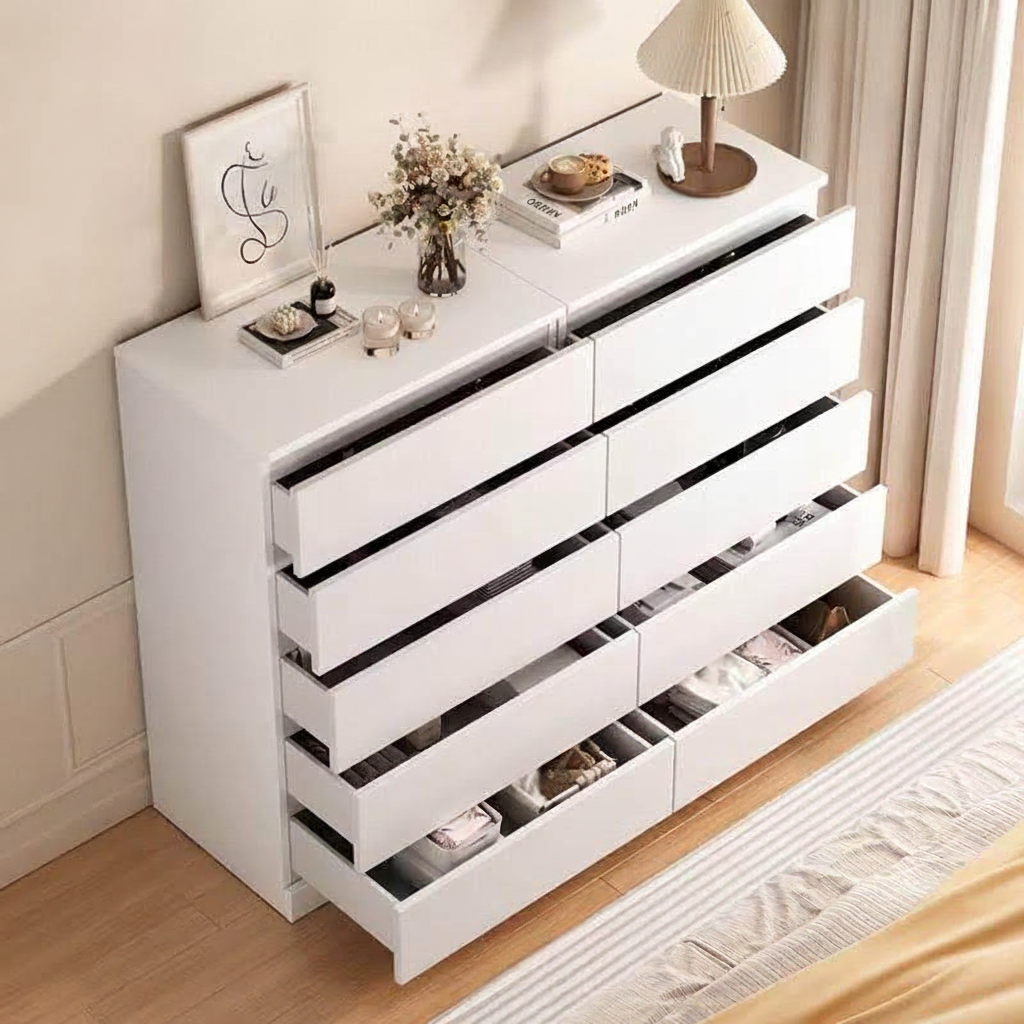 Cómoda con cajones madera sala o recámara moderna - 1