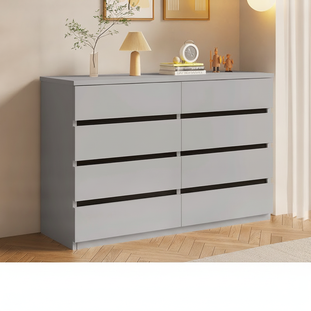 Cómoda con cajones madera sala o recámara moderna