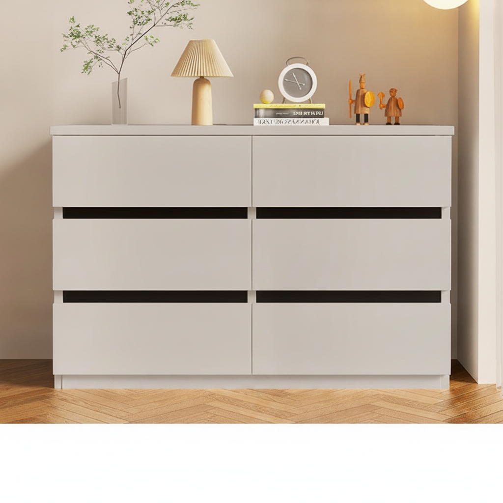 Cómoda con cajones madera sala o recámara moderna