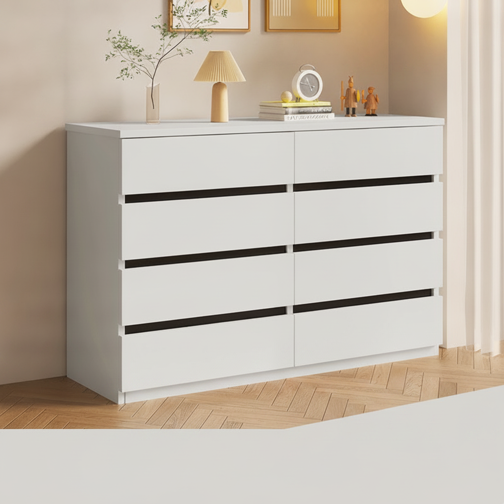 Cómoda con cajones madera sala o recámara moderna