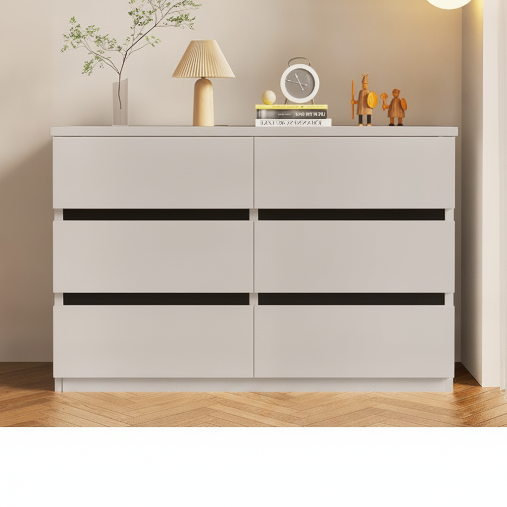 Cómoda con cajones madera sala o recámara moderna
