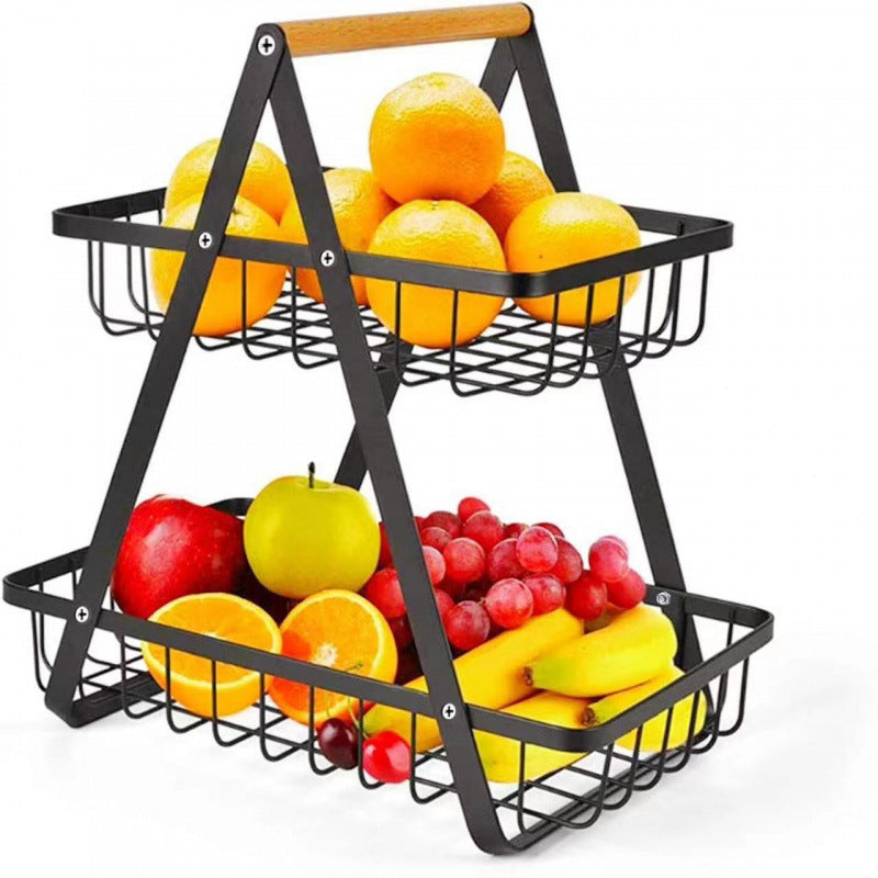 Canasta de Frutas de Metal con Niveles Desmontables