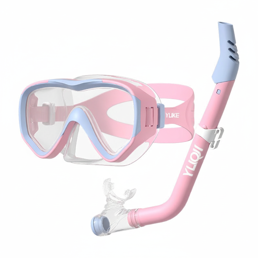 Goggle de natación para niños con snorkel semiseco - 5