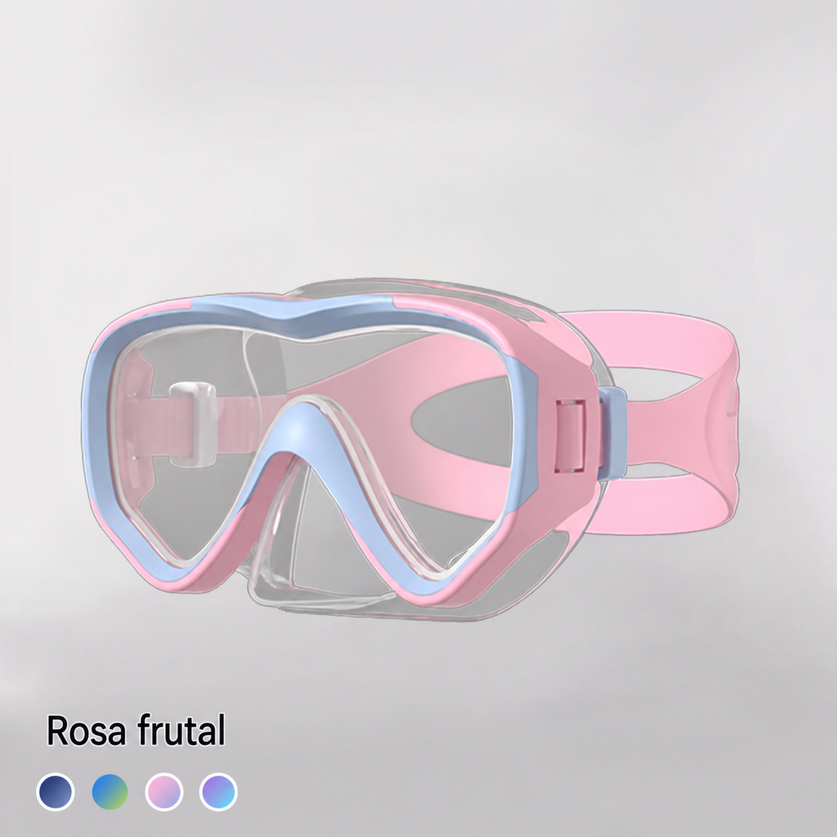 Goggle de natación para niños con snorkel semiseco